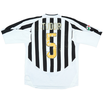 2003-04 Juventus Match Issue Home L/S Shirt Tudor #5