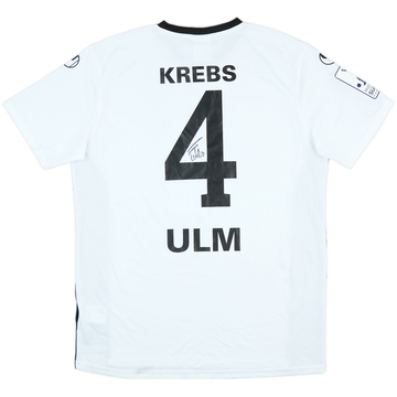 2017-18 SSV Ulm Match Issue Signed Home Shirt Krebs #4