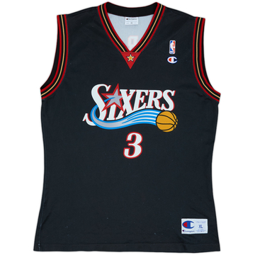 2000-06 Philadelphia 76ers Iverson #3 Champion Away Jersey - 7/10 - (XL)
