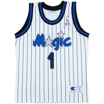 1993-98 Orlando Magic A.Hardaway #1 Champion Home Jersey - 8/10 - (L.Boys)