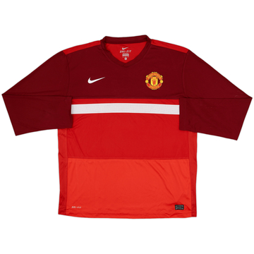 2011-12 Manchester United Nike Training L/S Shirt - 6/10 - (XL)