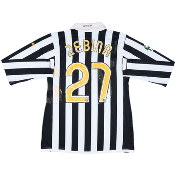 2006-07 Juventus Match Issue Home L/S Shirt Zebina #27