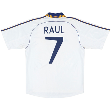 1998-00 Real Madrid Home Shirt Raul #7 - 7/10 - (L)