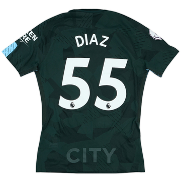 2017-18 Manchester City Match Issue Third Shirt Diaz #55