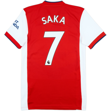2021-22 Arsenal Home Shirt Saka #7 - 8/10 - (XS)