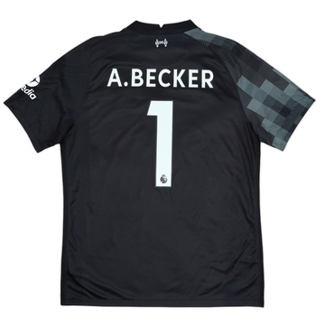 2021-22 Liverpool GK Shirt A.Becker #1 - 8/10 - (L)
