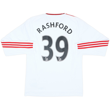Camiseta de visitante de manga larga del Manchester United 2015-16 Rashford #39 - 7/10 - (M)