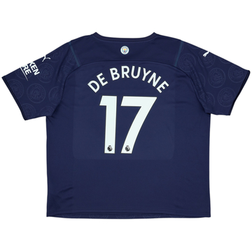 2021-22 Manchester City Third Shirt De Bruyne #17 - 8/10 - (XXL)