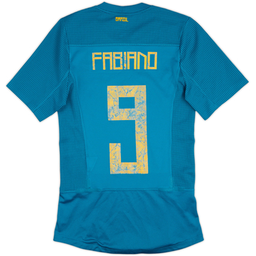 2011 Brazil Authentic Away Shirt Fabiano #9 - 5/10 - (S)