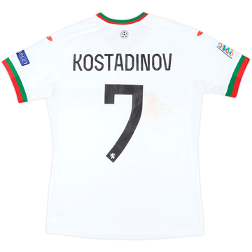 2020 Bulgaria Match Worn Nations League Home Shirt Kostadinov #7