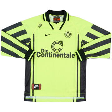 1996-97 Borussia Dortmund Home L/S Shirt - 8/10 - (L.Boys)