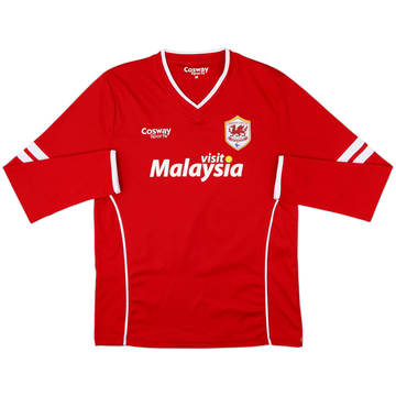 2014-15 Cardiff Home/Home L/S Shirt - 10/10 - (M)