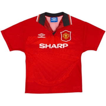 1994-96 Manchester United Home Shirt - 7/10 - (L.Boys)