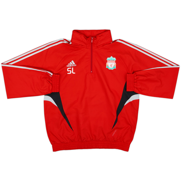 2008-09 Liverpool adidas Staff Issue Hooded 1/4 Zip Drill Top SL - 10/10 - (XL)