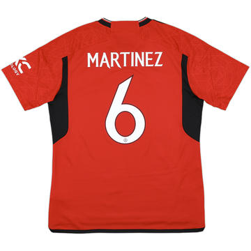 2023-24 Manchester United Home Shirt Martinez #6 - 9/10 - (L)