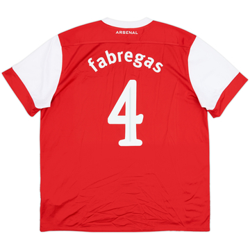 2010-11 Arsenal Home Shirt Fabregas #4 - 6/10 - (XXL)