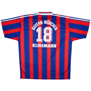 1995-97 Bayern Munich Home Shirt Klinsmann #18 - 7/10 - (XL)