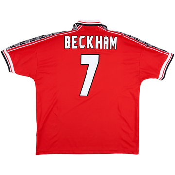 1998-00 Manchester United Home Shirt Beckham #7 - 10/10 - (XXL)