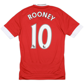 2015-16 Manchester United Home Shirt Rooney #10 - 8/10 - (XS)