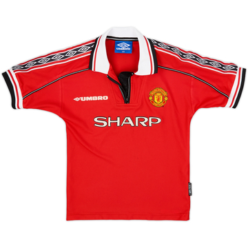 1998-00 Manchester United Home Shirt - 7/10 - (S.Boys)