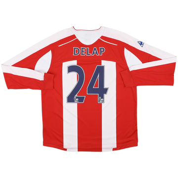 2008-09 Stoke City Home L/S Shirt Delap #24 - 7/10 - (XL)
