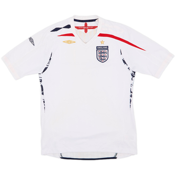 2007-09 England Home Shirt - 5/10 - (XL.Boys)