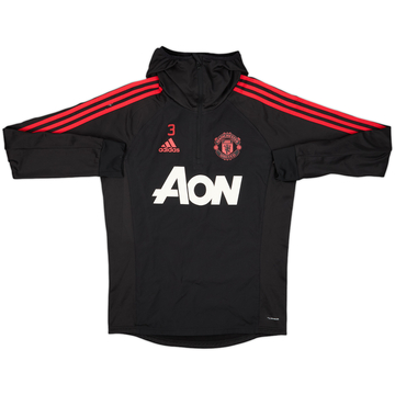 2018-19 Manchester United adidas Player Issue 1/4 Zip Drill Top #3 - 8/10 - (S)