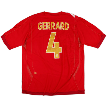 2006-08 England Away Shirt Gerrard #4 - 6/10 - (L)