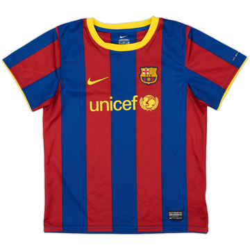 2010-11 Barcelona Home Shirt - 10/10 - (7-8 Years)