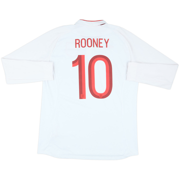2012-13 England Home L/S Shirt Rooney #10 - 9/10 - (L)