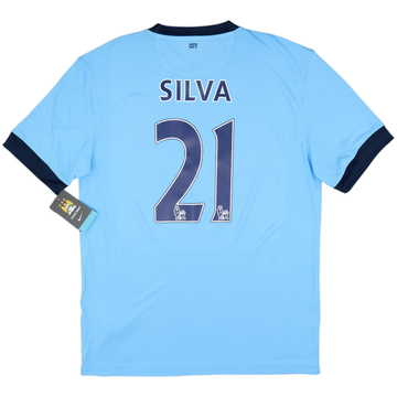 2014-15 Manchester City Home Shirt Silva #21 (L)