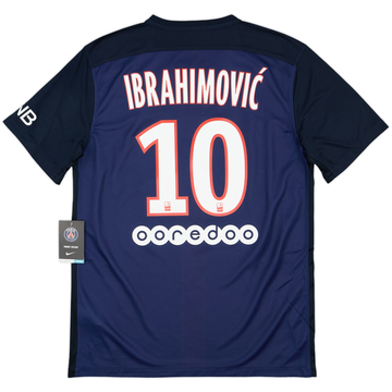 2015-16 Paris Saint-Germain Home Shirt Ibrahimovic #10 (M)