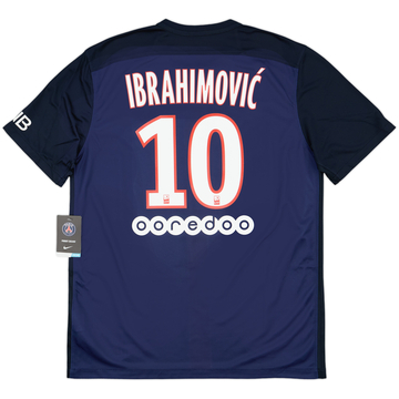 2015-16 Paris Saint-Germain Home Shirt Ibrahimovic #10 (L)