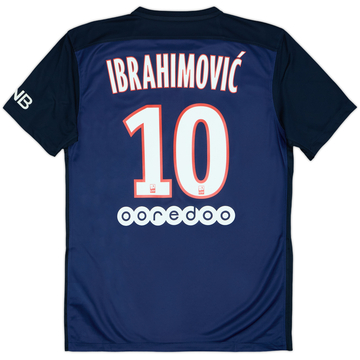 2015-16 Paris Saint-Germain Home Shirt Ibrahimovic #10 - 9/10 - (M)
