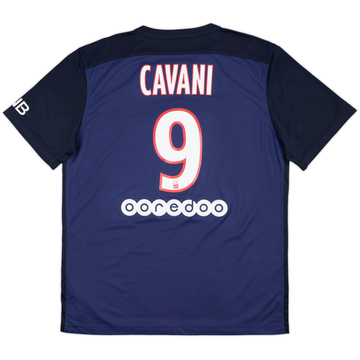 2015-16 Paris Saint-Germain Home Shirt Cavani #9 - 7/10 - (L)