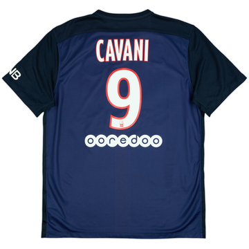 2015-16 Paris Saint-Germain Home Shirt Cavani #9 - 7/10 - (L)