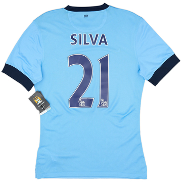 2014-15 Manchester City Authentic Home Shirt Silva #21 (M)