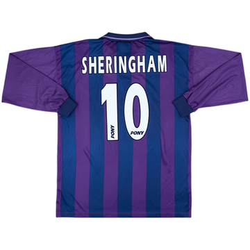 1995-97 Tottenham Away L/S Shirt Sheringham #10 - 8/10 - (L)