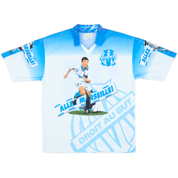 1996-97 Olympique Marseille Graphic Fan Shirt Libbra #24 - 9/10 - (XL)