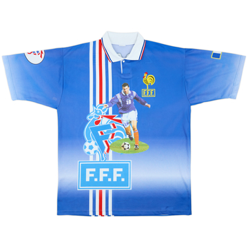1996 France Graphic Fan Shirt Zidane #10 - 9/10 - (XL)