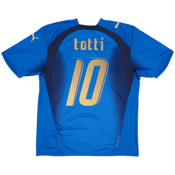 2006 Italy Basic Home Shirt Totti #10 (L)