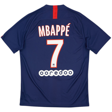 2019-20 Paris Saint-Germain Home Shirt Mbappe #7 - 10/10 - (M)