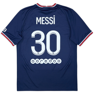 2021-22 Paris Saint-Germain Home Shirt Messi #30 - 6/10 - (M)