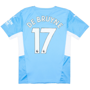 2021-22 Manchester City Home Shirt De Bruyne #17 - 9/10 - (S)