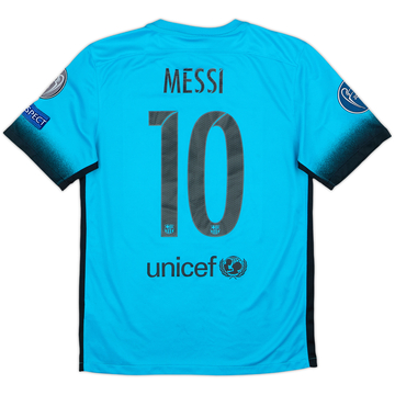 Camiseta de la tercera equipación del Barcelona 2015-16 Messi #10 - 6/10 - (S)
