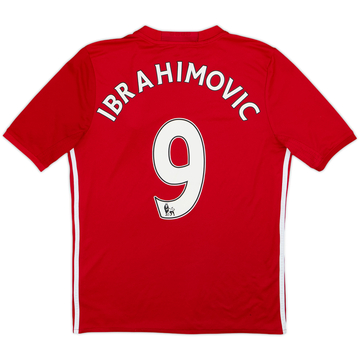 2016-17 Manchester United Home Shirt Ibrahimovic #9 - 6/10 - (XL.Boys)