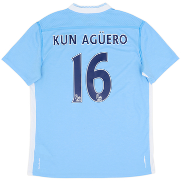 2011-12 Manchester City Home Shirt Kun Aguero #16 - 7/10 - (L)