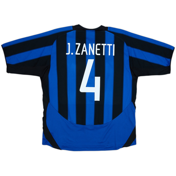 2003-04 Inter Milan Home Shirt Zanetti #4 - 6/10 - (XL)