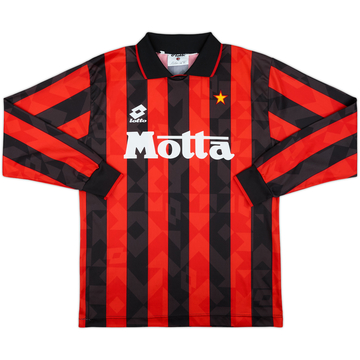 1993-94 AC Milan Home L/S Shirt - 6/10 - (M)