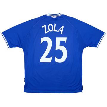 1999-01 Chelsea Home Shirt Zola #25 - 8/10 - (XL)